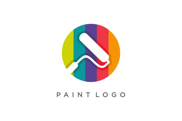 Desenho Vetor Logotipo Pintura Com Ideia Moderna —  Vetores de Stock