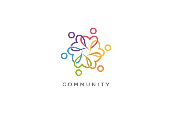 Diseño Logotipo Comunitario Con Estilo Creativo Moderno — Archivo Imágenes Vectoriales