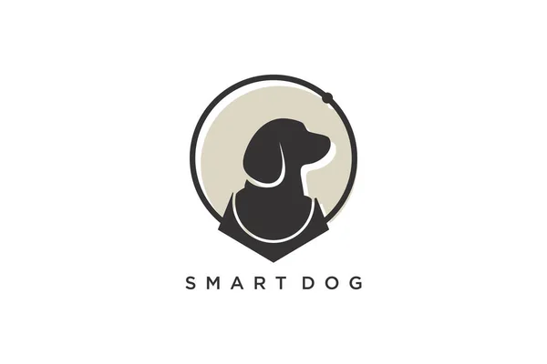 Projeto Logotipo Cão Com Conceito Exclusivo Moderno — Vetor de Stock