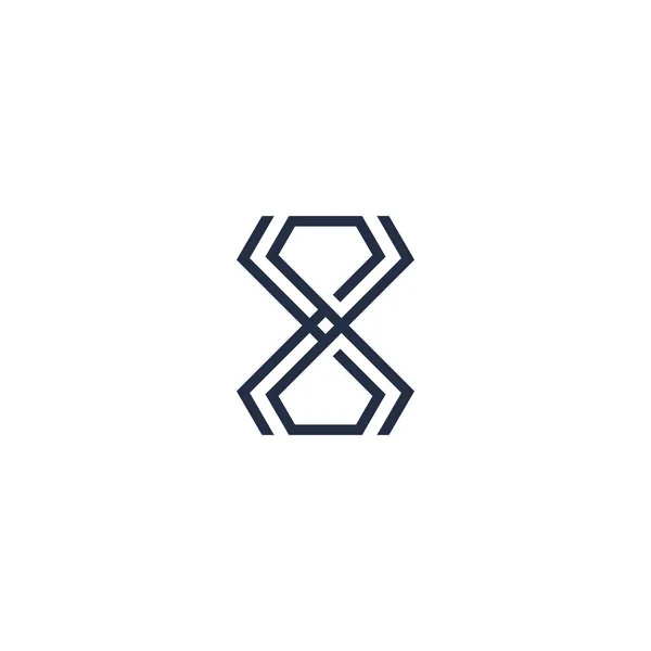 Дизайн Логотипу Діамантової Нескінченності Сучасною Творчою Концепцією — стоковий вектор