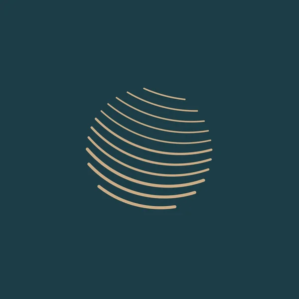 Modern Stile Sahip Globe Logo Tasarım Vektörü — Stok Vektör
