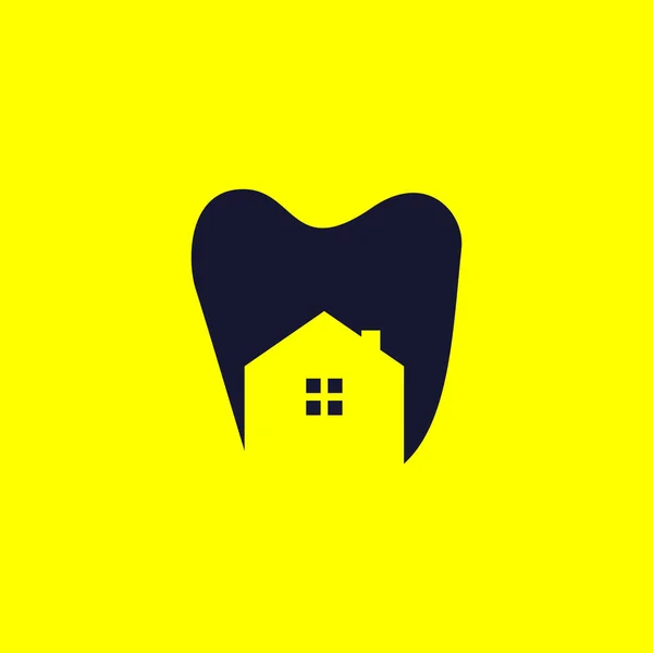 Zubař Logo Design Ikona Vektor Pro Podnikání Zdravotnictví — Stockový vektor