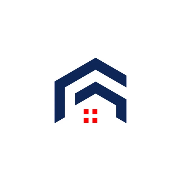 Carta Logotipo Vetor Ícone Design Com Estilo Casa —  Vetores de Stock