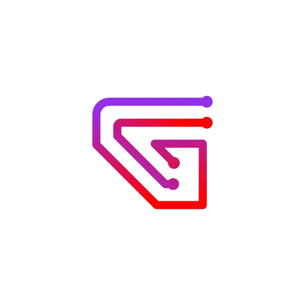 Letter Logo Design Icon Vector Modern Unique Style — Stock Vector