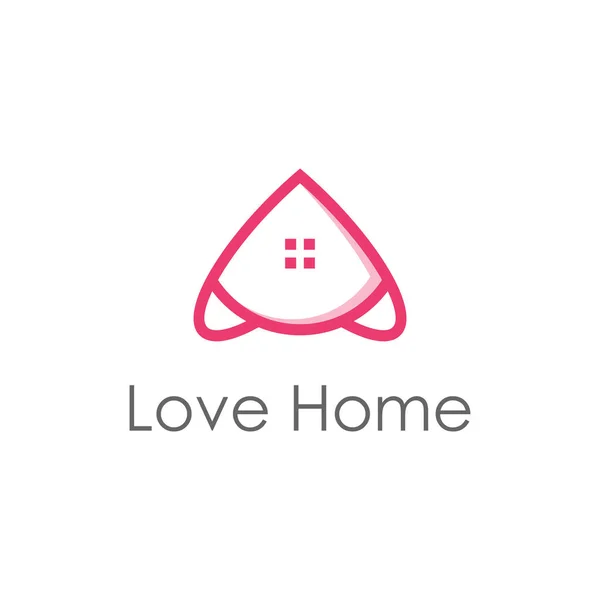 Love House Logo Design Icon Element Vector Modern Style — Stock Vector