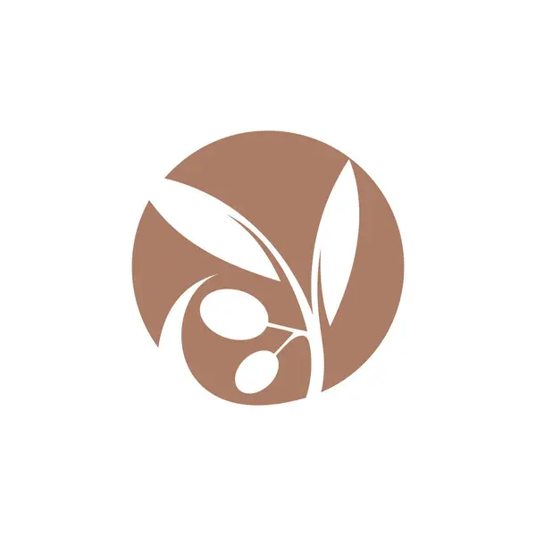 Olive Logo Design Icon Element Vector Creative Modern Concept — Archivo Imágenes Vectoriales