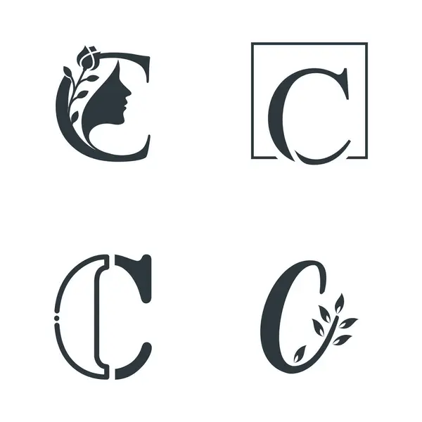Beauty Letter Logo Tasarım Element Vektörü Yaratıcı Eşsiz Konsepte Sahip Stok Vektör