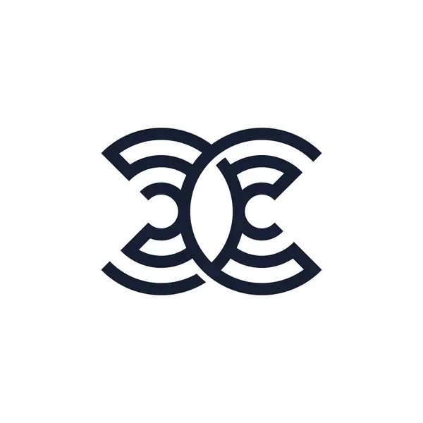 List Logo Wektor Elementu Projektowego Stylu Nieskończoności — Wektor stockowy