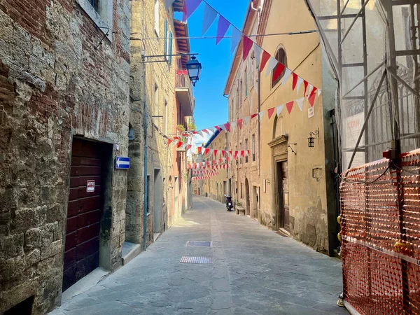 Las Antiguas Calles Estrechas Sarteano Italia Toscana Foto Alta Calidad — Foto de Stock