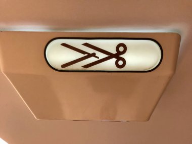 İmza: Makas ve jilet. 70 'ler tarzı. Nostalji. Yüksek kalite fotoğraf