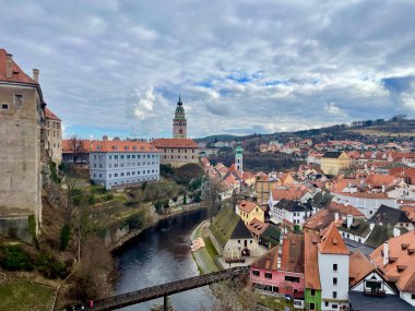 Cesky Krumlov Kalesi, Cesky Krumlov, Çek Cumhuriyeti. Yüksek kalite fotoğraf