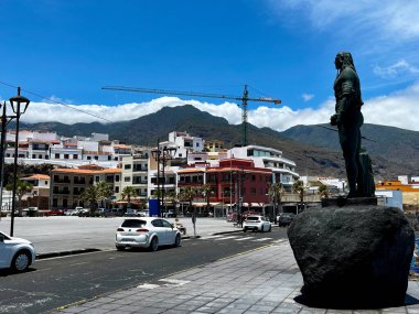 Candelaria, Spain - 16.05.2023: Statues of the guanches are in the Plaza de la Patrona de Canarias. . High quality photo clipart