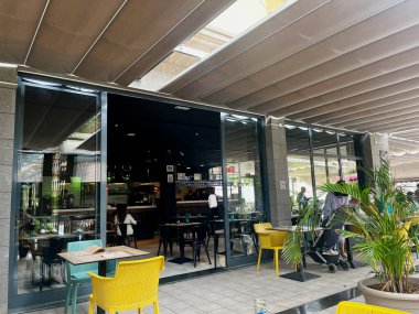 Tenerife, Spain - 21.05.2023: The interior of the restaurant in Los Cristianos. Vacation mood . High quality photo