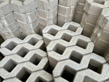 Palette Bahçe Kaldırımının Damalı Beton Külkedisi Döşemeleri. Beton döşeme satışı. Yüksek kalite fotoğraf