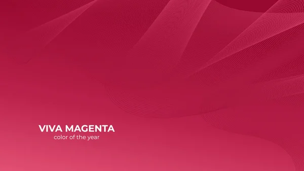 Abstrakter Moderner Viva Magenta Hintergrund Mit Flüssigen Wellen Innovationstechnologisches Konzept — Stockvektor