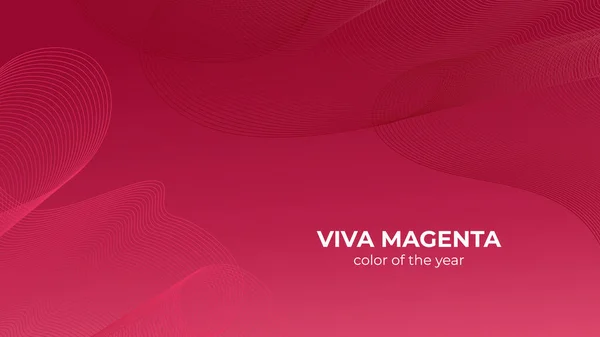 Abstrakter Moderner Viva Magenta Hintergrund Mit Flüssigen Wellen Innovationstechnologisches Konzept — Stockvektor
