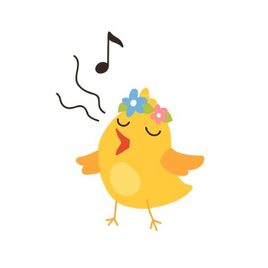 Cartoon Easter chick. Cute baby farm birds with yellow feathers. Cheerful little chickens activities. Funny domestic animals hatched from eggs. Isolated newborn poultry, vector set