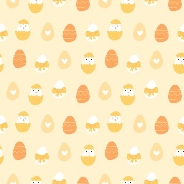 El yapımı vektör rengi çocuklar Paskalya yumurtalarının İskandinav usulü avlandığı paskalya pürüzsüz desenli şirin paskalya çocukları. Paskalya renkli seti. Karikatür karikatürü bahar arkaplanı. Mutlu Paskalyalar.