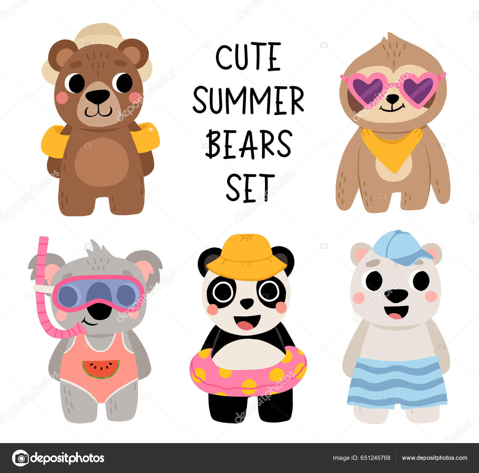 Descarga Vector De Conjunto De Pegatinas De Personajes De Animales De  Invierno