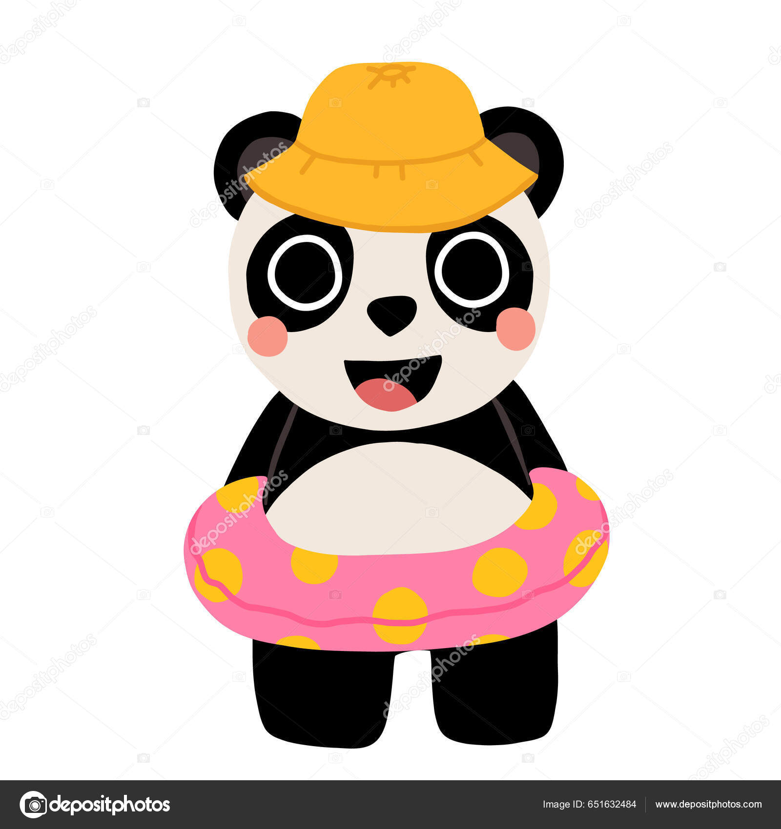 Vetores de Panda Bebé Bonito Dos Desenhos Animados Imprimir