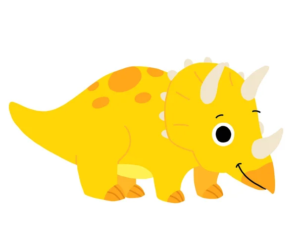 stock vector Hand drawn cartoon triceratops. Cute dino