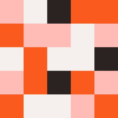 Dişli, pürüzsüz desenler, klasik estetik arka plan, dama tahtası dokusu. Tuhaf hippi moda tekstil baskısı, fayans vektör desenli retro arkaplan