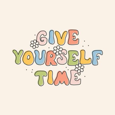 70 'lerin modası geçmiş moda tipografisi ve grafik tişört veya etiket afişi için papatya çiçekleri olan ilham verici posterleri var.