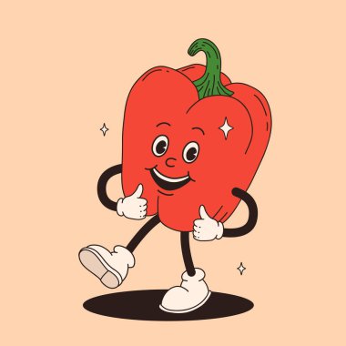 Komik sebzeler çizgi film karakterleri çıkartması. Şirin çizgi roman karakterleri olan modern etiket. Çizgi roman maskotunun el çizimleri. Modern çizgi film tarzında ayarlanmış. 70 'lerin retro titreşimleri.