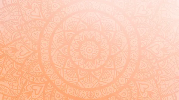 Runde Mandala Drømmende Fersken Fuzz Gradient Bakgrunn Gjennomsiktig Maskemønster Form – stockvektor