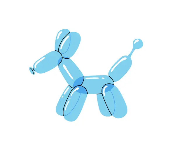 Lyseblå Ballonghund Boble Dyr Form Valp Vektor Søt Illustrasjon Isolert – stockvektor