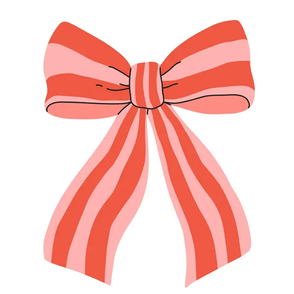 Illustration Vectorielle Arc Rubans Cadeaux Bowknot Dans Des Styles Dessinés — Image vectorielle