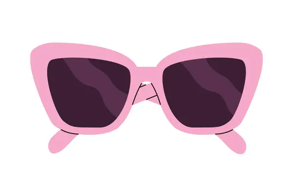 Ikone Der Sonnenbrille Retro Gerahmte Sonnenbrillen Vintage Mode Flaches Design lizenzfreie Stockvektoren