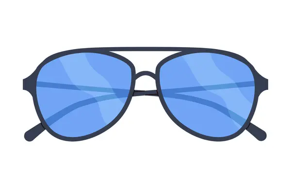 Icon Sunglasses Retro Framed Sunglasses Vintage Fashion Flat Design Cartoon Vector Graphics