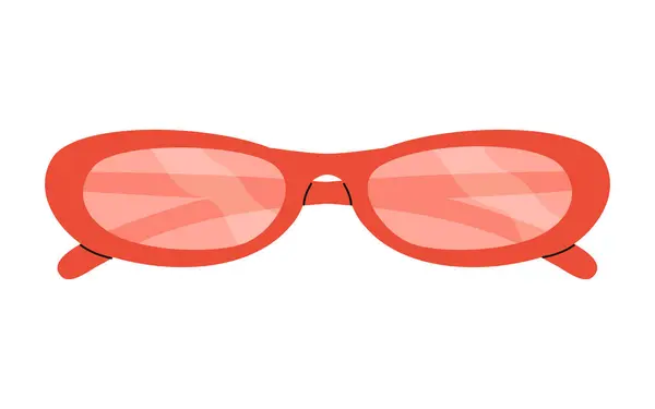 Icon Sunglasses Retro Framed Sunglasses Vintage Fashion Flat Design Cartoon Stock Vector