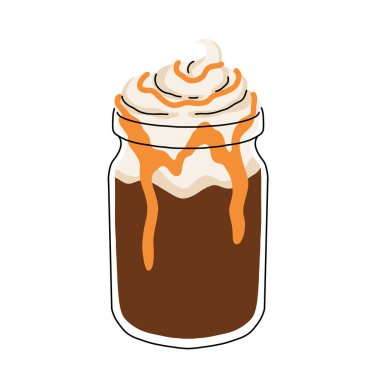 Latte Art Desenli Kahve fincanları. Şirin tavşan, çiçek ve kalp köpüğü şekilleri. Cafe Bar ya da Kafe Grafikleri. Vektör İllüstrasyonu, Simgeler