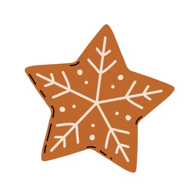 Noel kurabiyesi kurabiyeleri. Beyaz arka planda izole edilmiş farklı şekillerde kışın ev yapımı bisküviler..