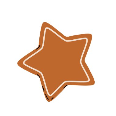 Noel kurabiyesi kurabiyeleri. Beyaz arka planda izole edilmiş farklı şekillerde kışın ev yapımı bisküviler..