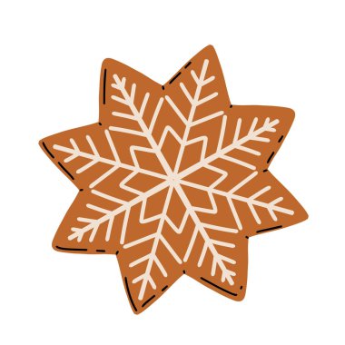 Noel kurabiyesi kurabiyeleri. Beyaz arka planda izole edilmiş farklı şekillerde kışın ev yapımı bisküviler..