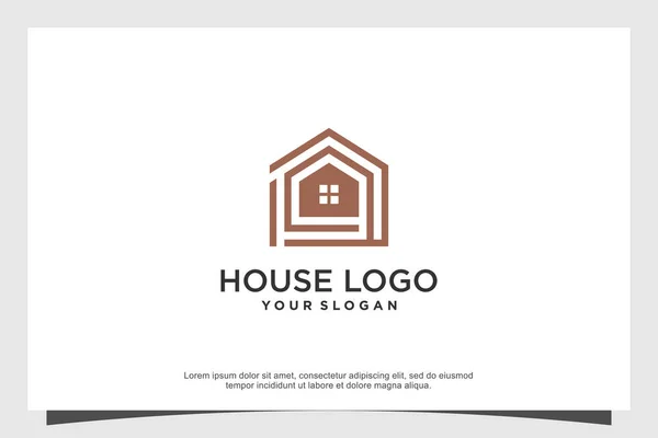 Сучасний Дизайн Логотипу Будинку Мінімалістична Концепція Преміум Вектор Частина — стоковий вектор
