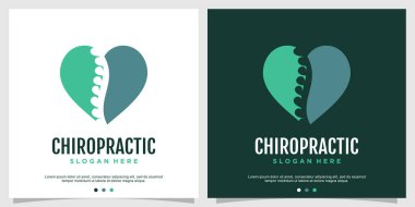 Kayropraktik logo yaratıcı element tasarımı Premium Vektörü