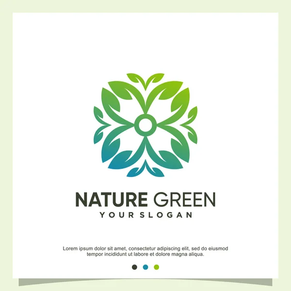 Nature Logo Design Modern Abstract Style Premium Vector — Stock Vector