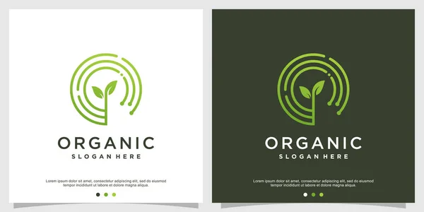 Design Logotipo Orgânico Com Estilo Moderno Premium Vector — Vetor de Stock
