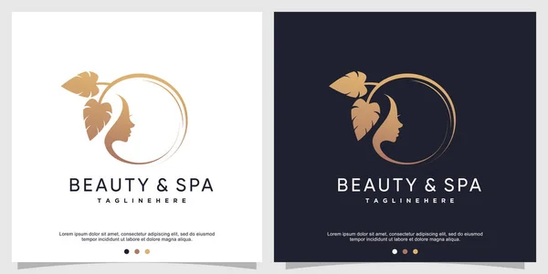 Beauty Und Wellness Logodesign Mit Kreativem Stil Premium Vector — Stockvektor