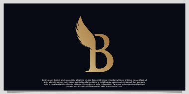 Basit konsept Premium Vektör Bölüm 1 ile yaratıcı ilk harf B logo tasarımı