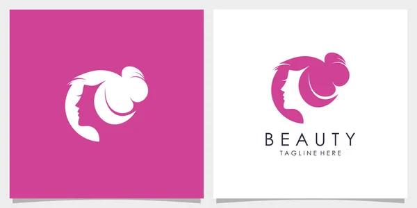 Icône Vectorielle Beauté Pour Femme Avec Logo Créatif Moderne Premium — Image vectorielle