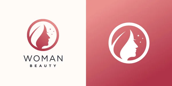 Icône Vectorielle Beauté Pour Femme Avec Logo Créatif Moderne Premium — Image vectorielle