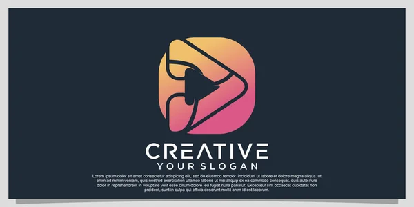 Spelen Kleurrijke Logo Gradiënt Kleurrijke Logo Ontwerp Premium Vector Deel — Stockvector