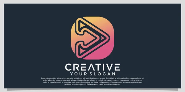 Play Colorful Logo Gradient Colorful Logo Design Premium Vector Part — Stock Vector