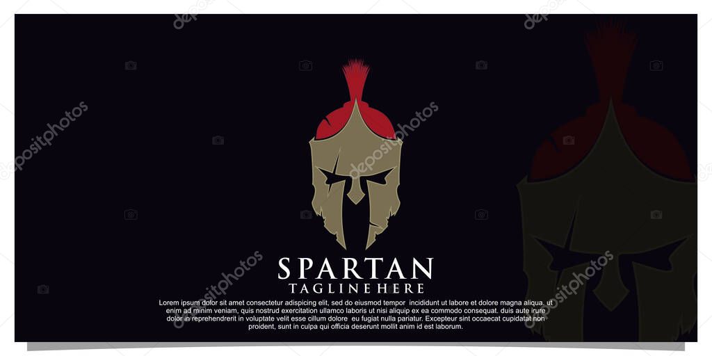 Spartan helmet logo design concept with unique concept Premium Vector Part 1