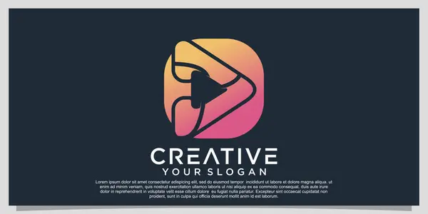 Spelen Kleurrijke Logo Gradiënt Kleurrijke Logo Ontwerp Premium Vector Deel — Stockvector